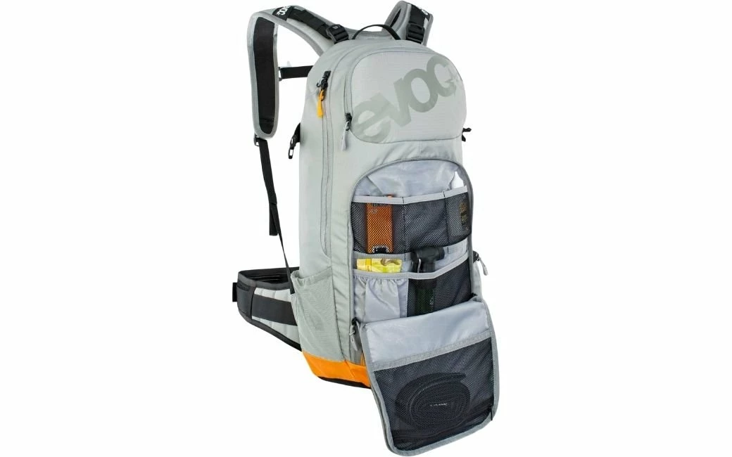 Sac EVOC FR Enduro E-Ride 16 Poche Baddder 2L Gris/Orange 4 Sac EVOC FR Enduro E-Ride 16 Poche Baddder 2L Gris/Orange – Image 4